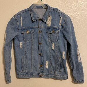 Anna-Kaci Women’s Distressed Denim Jacket